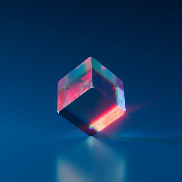 blue cube